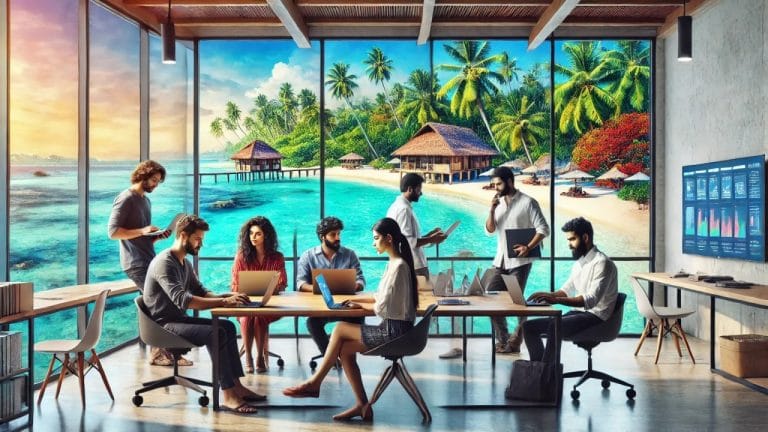 a group of people working at resource connect services